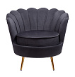 Низкое кресло ракушка Pearl Black №0