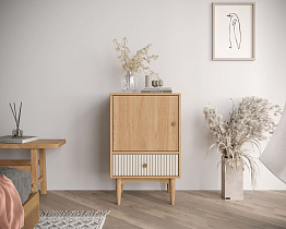 Высокая тумба Bubble Solid с одним ящиком арт BBL12S, цвет - орех