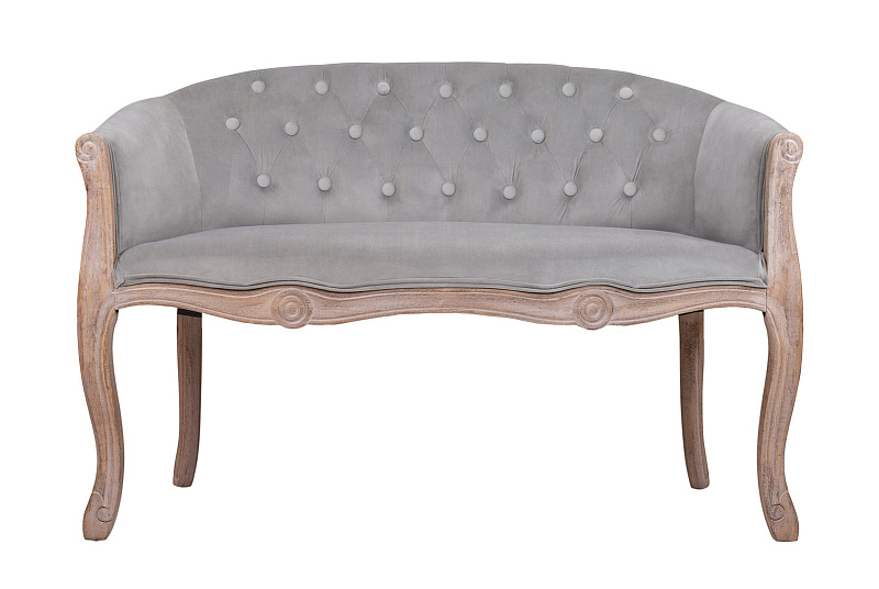 Двухместный дизайнерский диван Kandy Double Grey Velvet