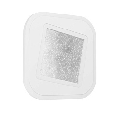 901233 Светодиодный потолочный светильник MACCHIONI, 12W(LED), 200x200, сталь, пластик, белый/ пластик с эфф. хрусталя, белый, 4000K, 1560lm