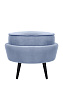 Пуф Pearl Adorn Sky на черных ножках