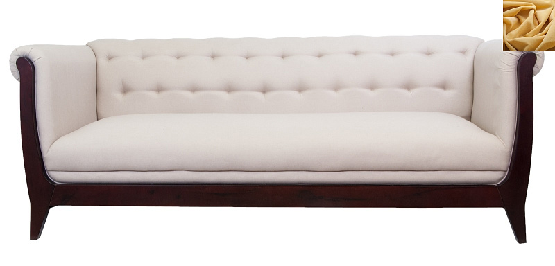 Классический диван Delvin цвет желтый