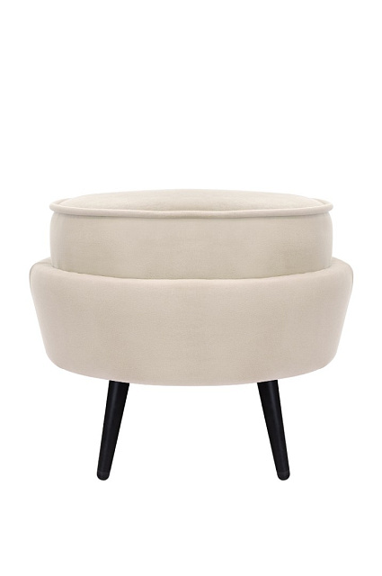 Пуф Pearl Adorn Beige на черных ножках в Москве Пуф Pearl Adorn Beige на черных ножках