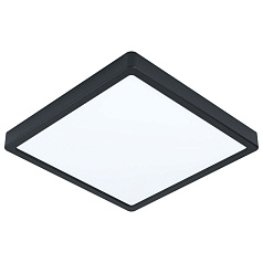 99245 Светодиодный накладной светильник FUEVA 5, 20W (LED), 285х285, H28, 2300lm, 3000K, сталь, черный