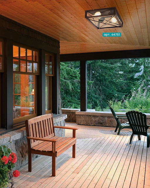 64751 Уличный настенно-потолочный светильник GAUDESI