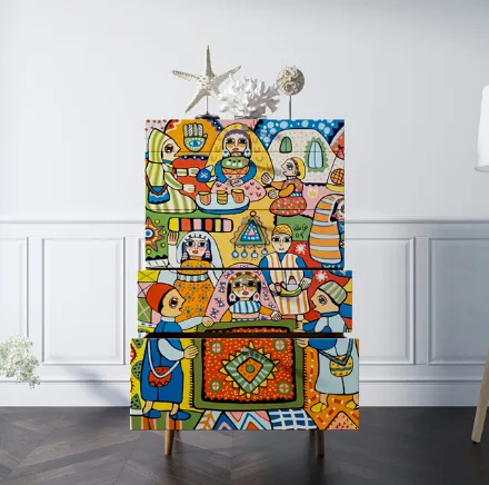 купить Комод высокий "Бербер (Berber)" 1 принт арт BB10/Print_01 в Москве купить Комод высокий "Бербер (Berber)" 1 принт арт BB10/Print_01