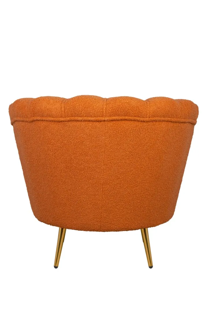 Низкое кресло ракушка Pearl Orange Boucle в интернет-магазине в Москве Низкое кресло ракушка Pearl Orange Boucle в интернет-магазине