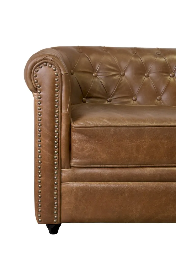 Кожаный диван лофт Karo Brown leather 3S в интерьере в Москве Кожаный диван лофт Karo Brown leather 3S в интерьере