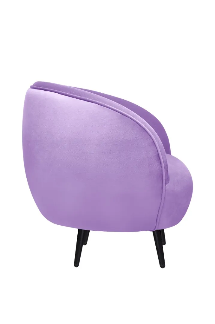заказать Мягкое кресло Small Benee Purple на черных ножках в Москве заказать Мягкое кресло Small Benee Purple на черных ножках