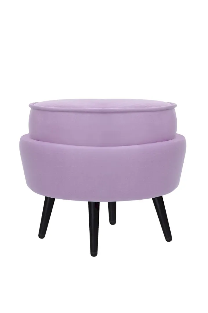 купить Пуф Pearl Adorn Purple на черных ножках в Москве купить Пуф Pearl Adorn Purple на черных ножках