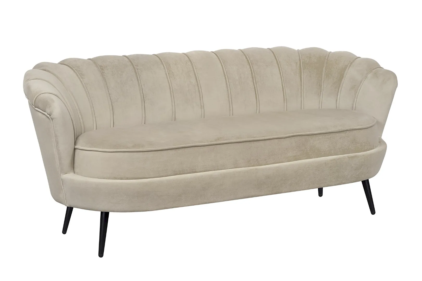 купить Диван ракушка для гостиниц Pearl Triple Taupe на черных ножках