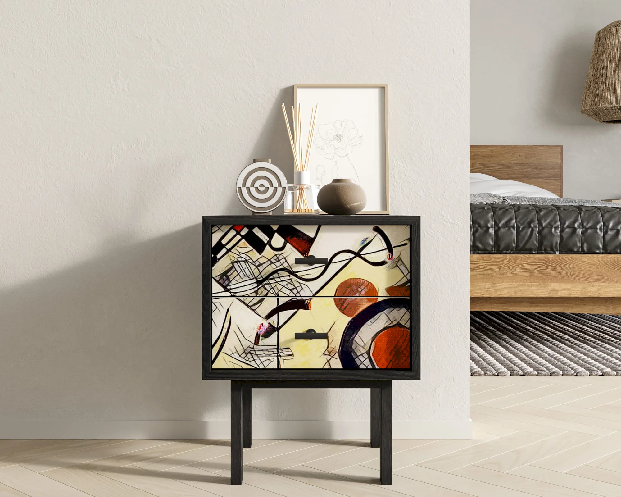 Тумбочка с двумя ящиками "Эмерсон (Emerson)" by Kandinsky арт EM16/Print_01 в интернет-магазине в Москве Тумбочка с двумя ящиками "Эмерсон (Emerson)" by Kandinsky арт EM16/Print_01 в интернет-магазине