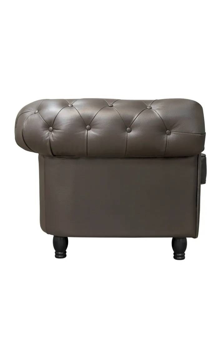 заказать Диван из коричневой кожи Chesterfield Brown Leather 2S в Москве заказать Диван из коричневой кожи Chesterfield Brown Leather 2S