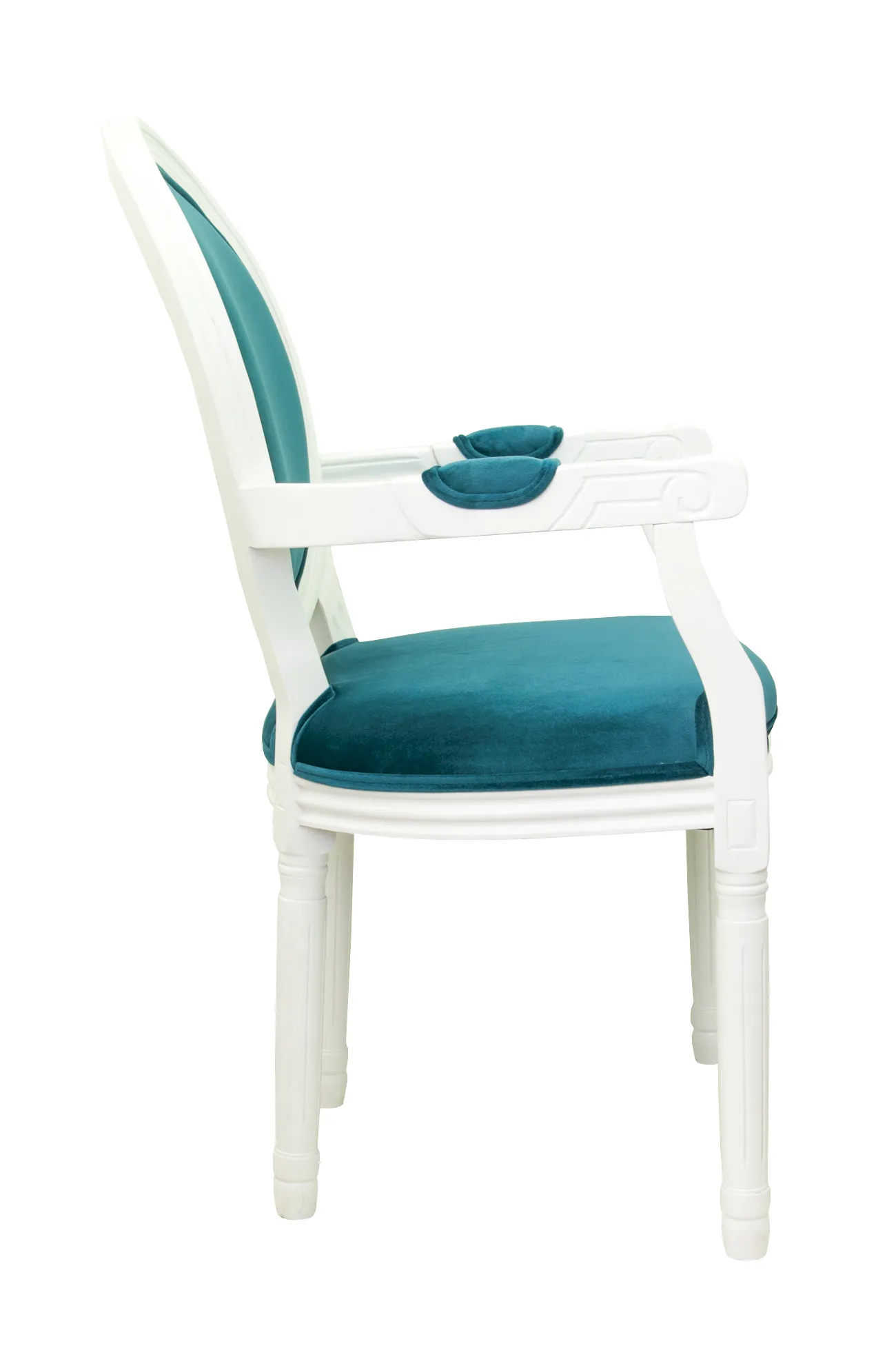 купить Мягкий стул с подлокотниками Volker Arm Blue and White в Москве купить Мягкий стул с подлокотниками Volker Arm Blue and White