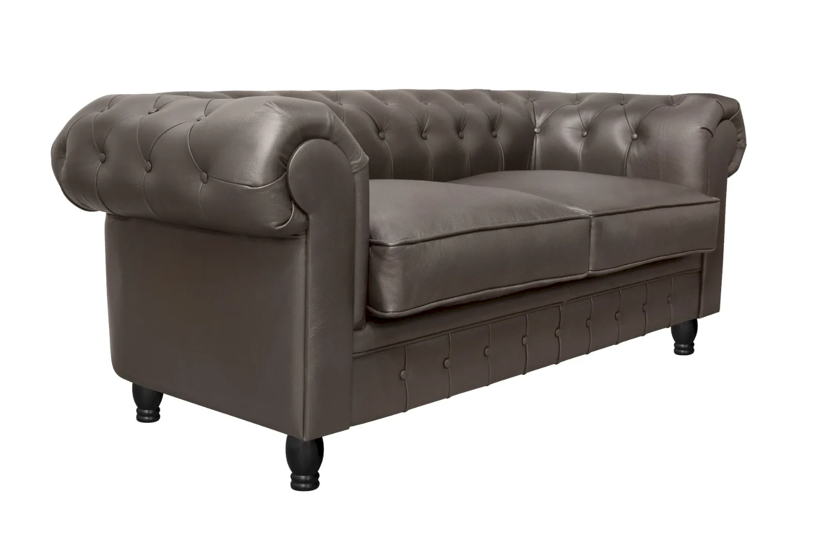 купить Диван из коричневой кожи Chesterfield Brown Leather 2S в Москве купить Диван из коричневой кожи Chesterfield Brown Leather 2S
