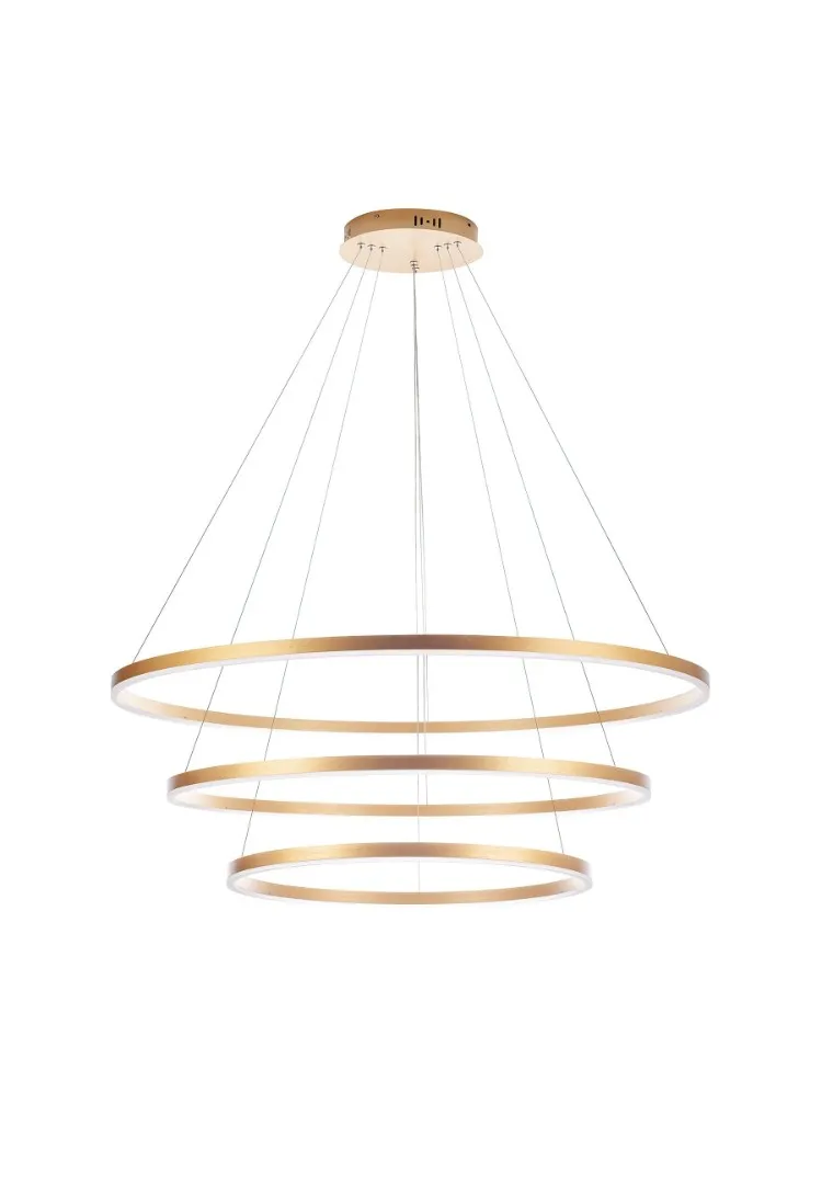 Люстра Orblaze 3 rings 600 gold в интерьере