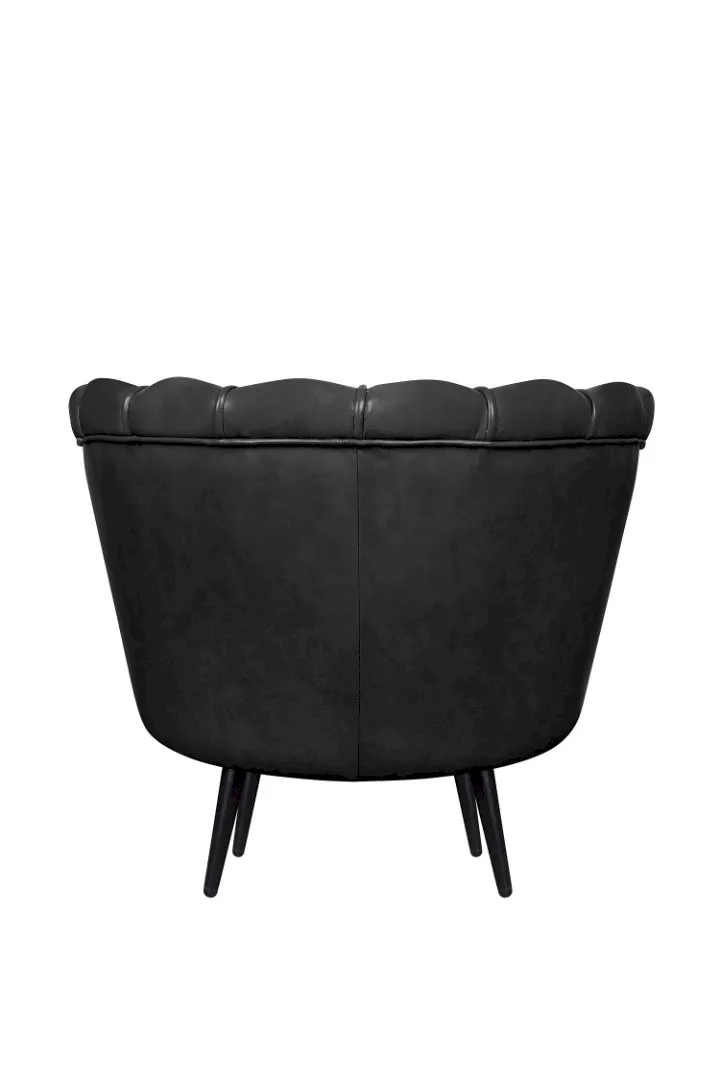 Низкое кресло ракушка Pearl Black V2 на черных ножках в интернет-магазине в Москве Низкое кресло ракушка Pearl Black V2 на черных ножках в интернет-магазине