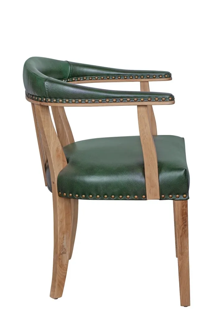 заказать Мягкий стул с подлокотниками Tanner Green Leather в Москве заказать Мягкий стул с подлокотниками Tanner Green Leather