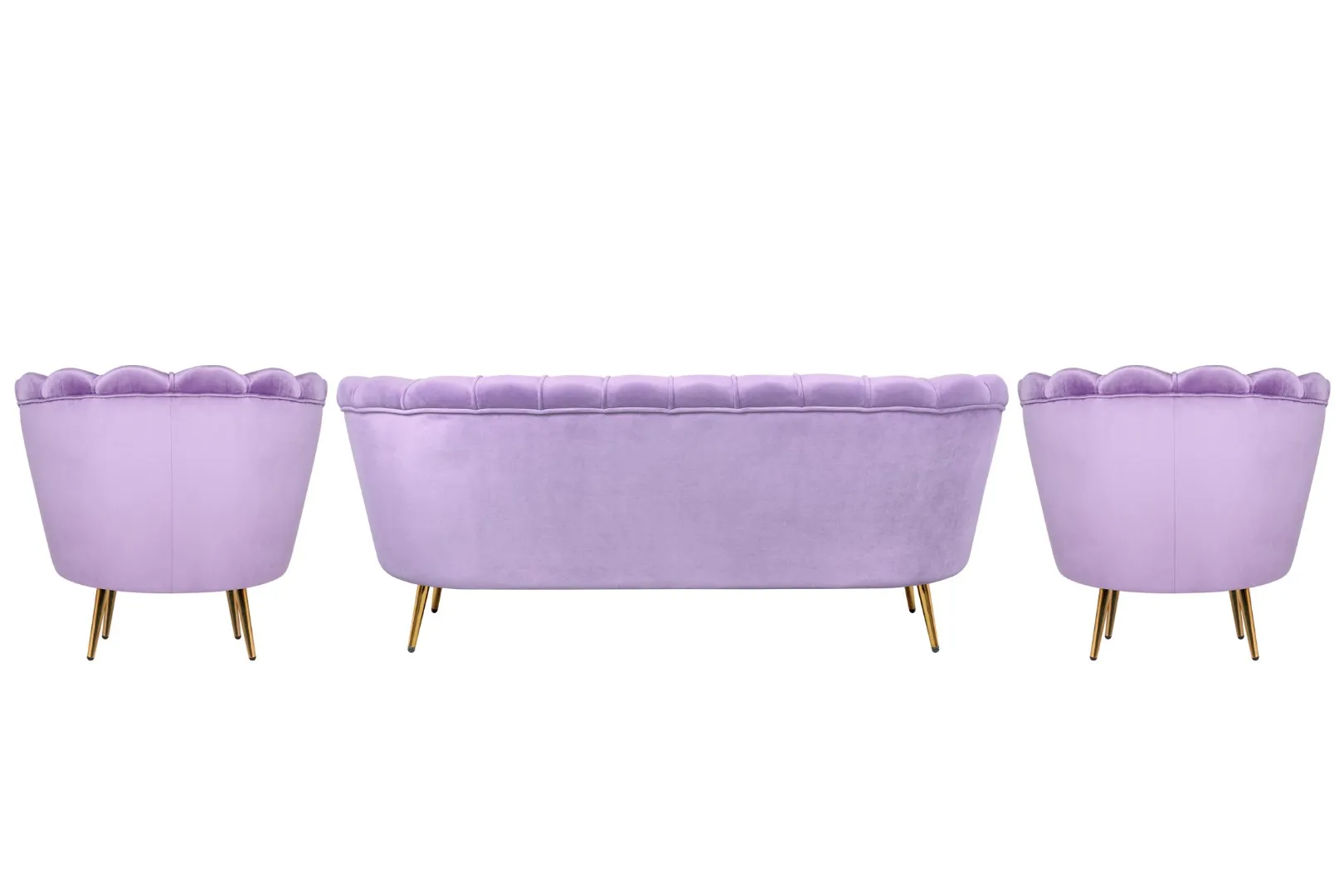 заказать Комплект кресел и дивана ракушка Pearl Triple Purple в Москве заказать Комплект кресел и дивана ракушка Pearl Triple Purple