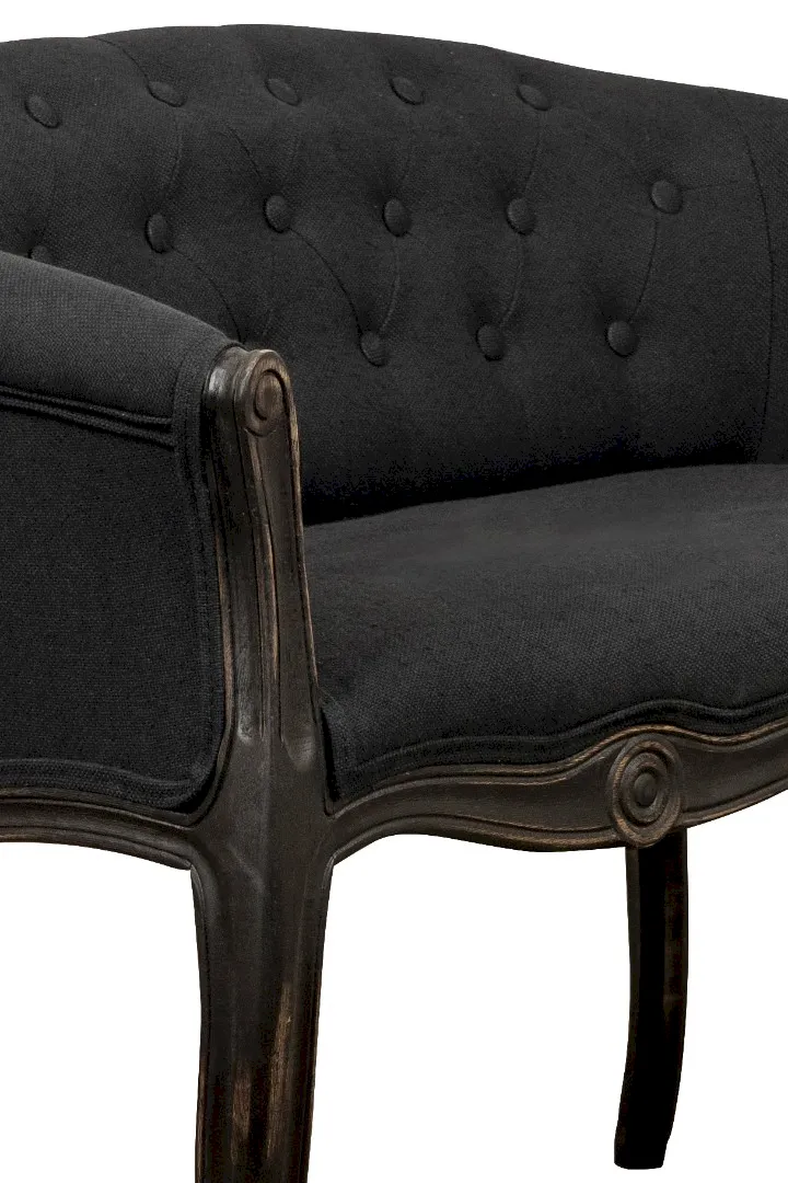 Двухместный дизайнерский диван Kandy Double Black Old в интерьере