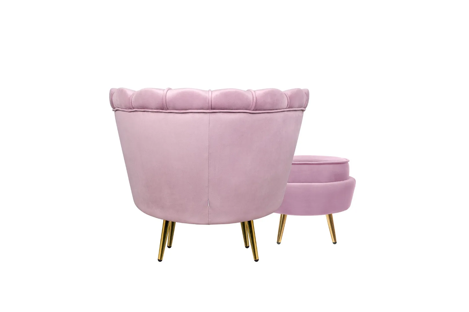 заказать Кресло с пуфом ракушка Pearl Pink в Москве заказать Кресло с пуфом ракушка Pearl Pink