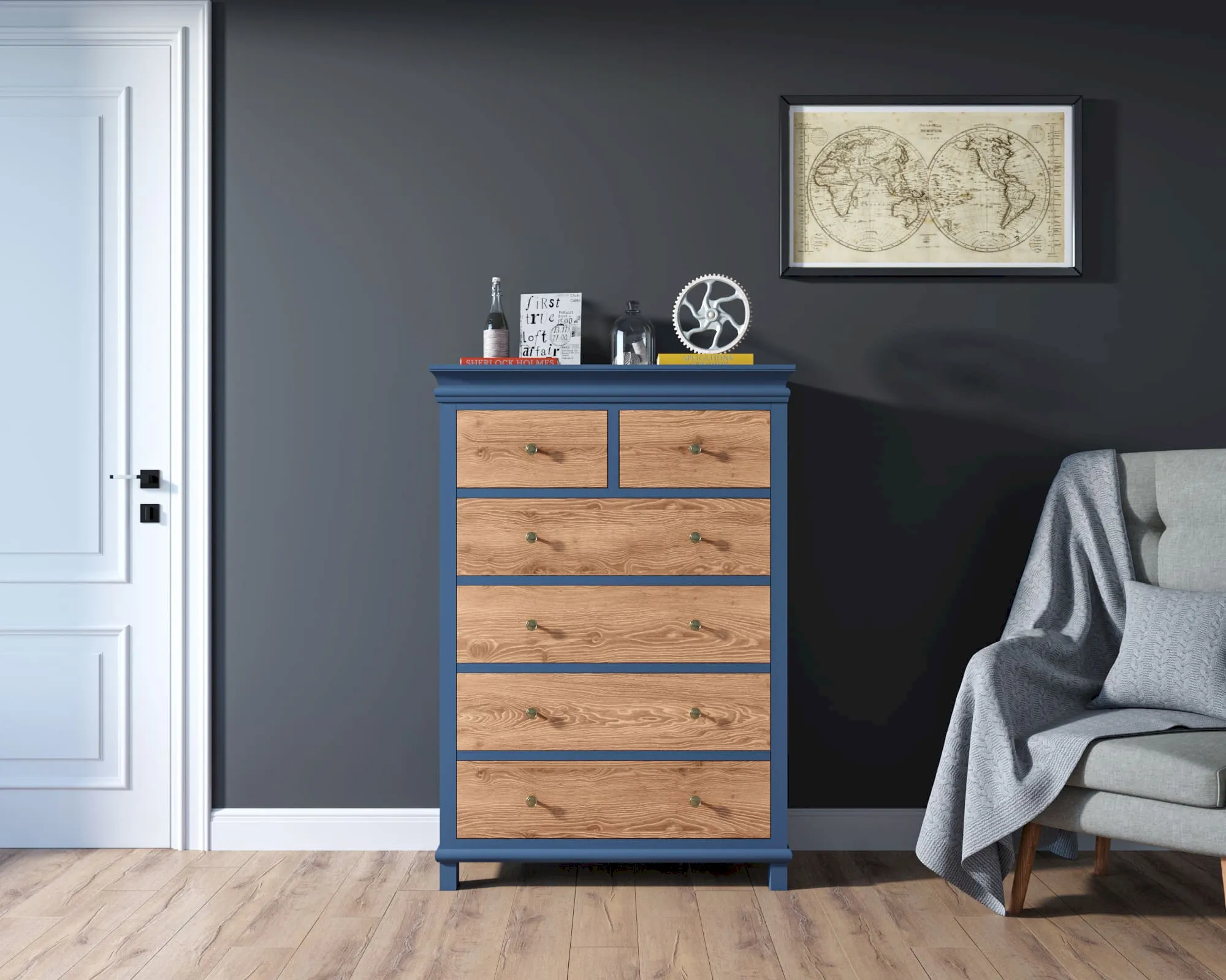 Комод "Жуль Верн" высокий из ясеня арт JV35ETGBY в интернет-магазине в Москве