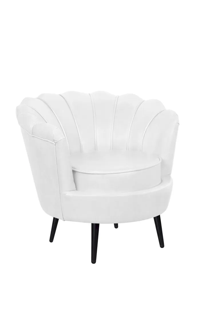 купить Низкое кресло ракушка Pearl White на черных ножках в Москве купить Низкое кресло ракушка Pearl White на черных ножках