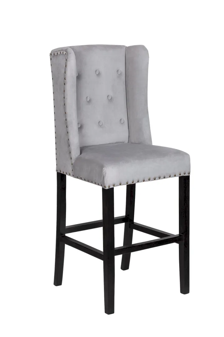 купить Дизайнерский барный стул Skipton Grey Velvet в Москве купить Дизайнерский барный стул Skipton Grey Velvet