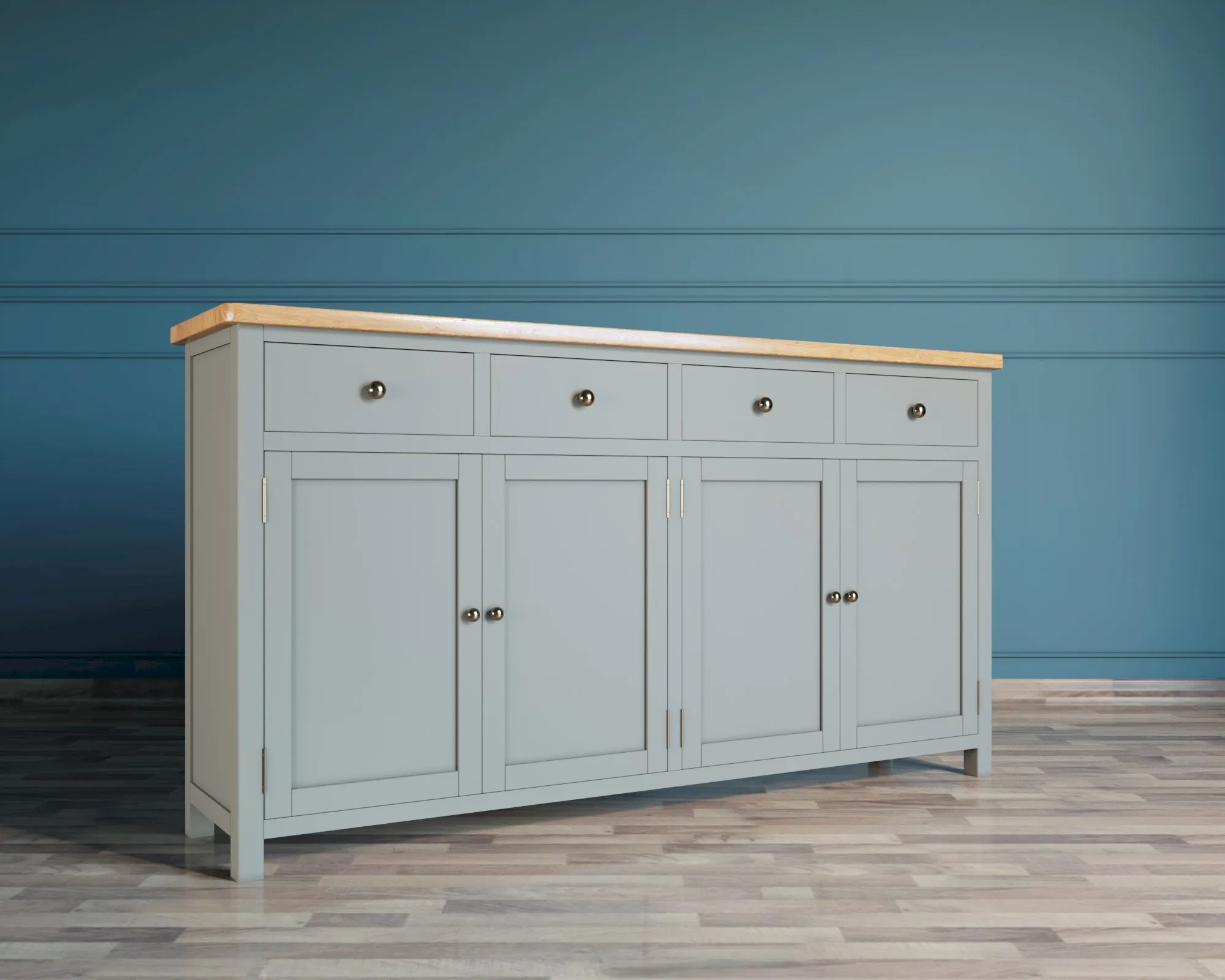 купить Комод "Жуль Верн" 4 ящика 4 дверки серый арт JV37ETGG в Москве