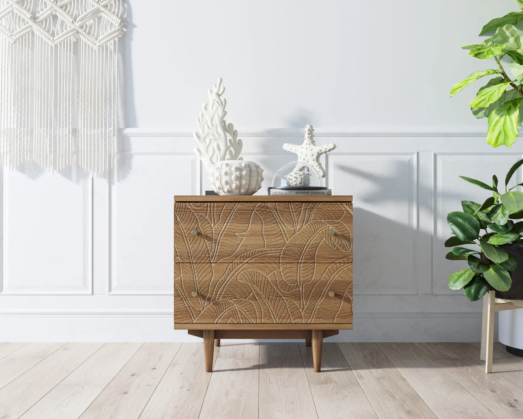 Комод "Boho" 2 ящика джангл арт BH06 в интернет-магазине в Москве Комод "Boho" 2 ящика джангл арт BH06 в интернет-магазине