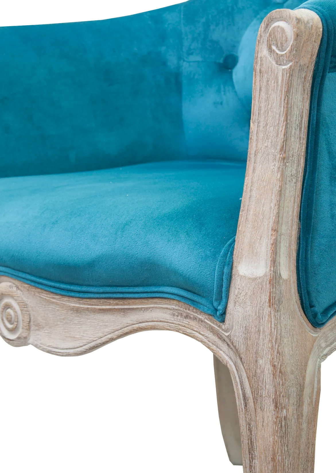 фото Низкое кресло ретро Kandy Blue Velvet