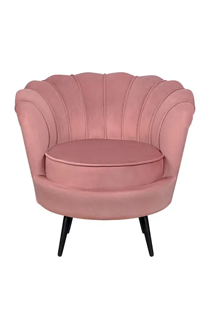 Низкое кресло ракушка Pearl Pink V3 на черных ножках в Москве Низкое кресло ракушка Pearl Pink V3 на черных ножках