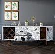 Комод "Бербер (Berber)" удлиненный с бутылочницей 9 принт арт BB15/Print_09 №0