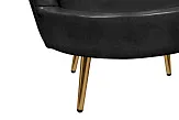 Низкое кресло ракушка Pearl Black V2 №6
