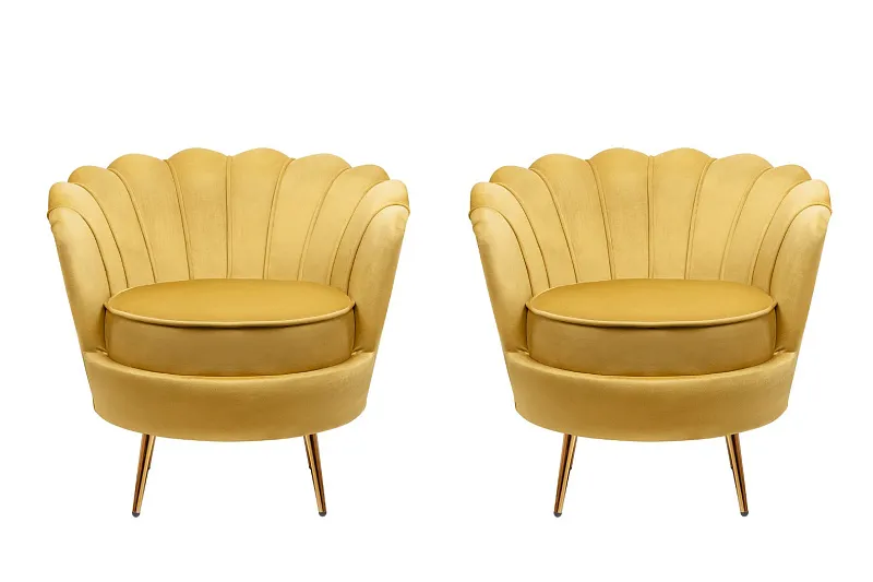 Комплект кресел ракушка Pearl Yellow в Москве Комплект кресел ракушка Pearl Yellow