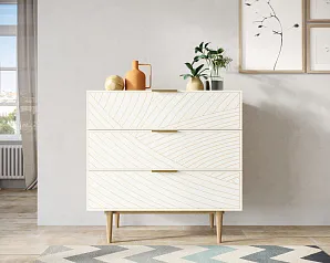 заказать Комод с тремя ящиками "Лайн (Line)" LN12/GR1/beige в интернет-магазине