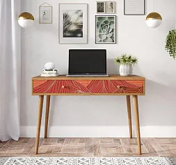 фото Стол рабочий "Бербер (Berber)" малый принт 49 арт BB32/Print_49 в интерьере