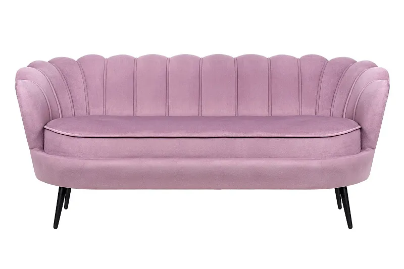 Диван ракушка Pearl Triple Pink на черных ножках в Москве Диван ракушка Pearl Triple Pink на черных ножках