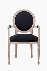 Мягкий стул с подлокотниками Delo Arm Black Velvet на заказ в Москве