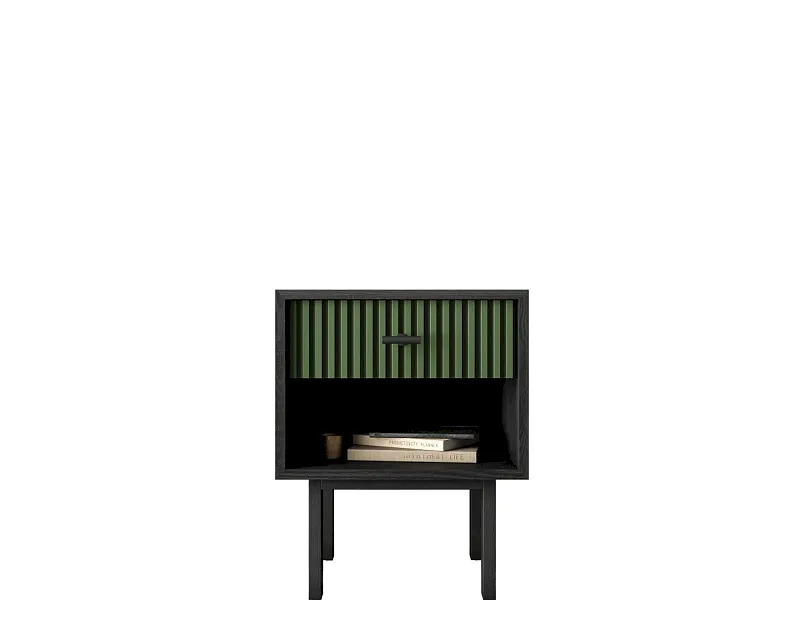 Тумбочка с верхним ящиком "Эмерсон (Emerson)" арт EM11/green/L