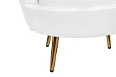Низкое кресло ракушка Pearl White №6