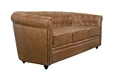 Кожаный диван лофт Karo Brown leather 3S №1
