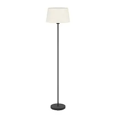 901265 Торшер FEBRES, 1х60W (E27), H1530, ?350, сталь, черный, текстиль, белый в интернет-магазине