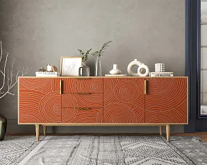 красивые Комод "Лайн (Line)" удлиненный R25/red в интернет-магазине