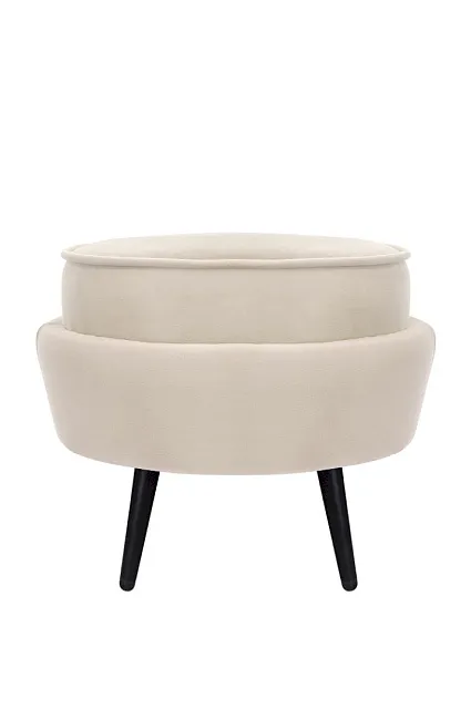 Пуф Pearl Adorn Beige на черных ножках в Москве Пуф Pearl Adorn Beige на черных ножках