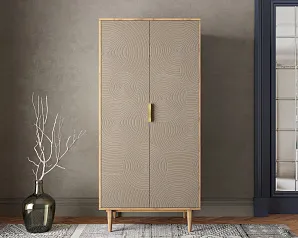 заказать стильные Шкаф малый двухстворчатый "Лайн (Line)" R24/beige