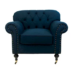 фото Классическое кресло Kavita Dark Blue в интерьере