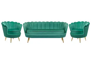 Комплект кресел и дивана ракушка Pearl Triple Green V2 на заказ в интернет-магазине