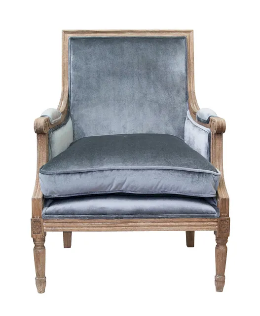 Классическое кресло Coolman Grey Velvet в Москве Классическое кресло Coolman Grey Velvet