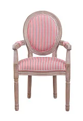 купить стильный Мягкий стул с подлокотниками Volker Arm Pink Pinstripe в интернет-магазине